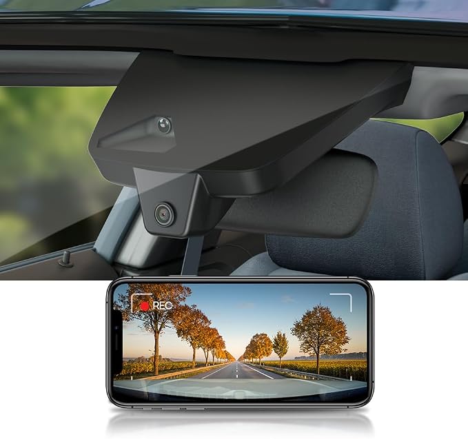 Fitcamx 4K Dash Cam Suitable for Toyota 4Runner 2025-2026 & Hybrid (HD2-35030), OEM Factory Look, UHD 2160P Video, Built-in WiFi & APP, Loop Recording, G-Sensor, Night Vision, Plug & Play, 64GB Card