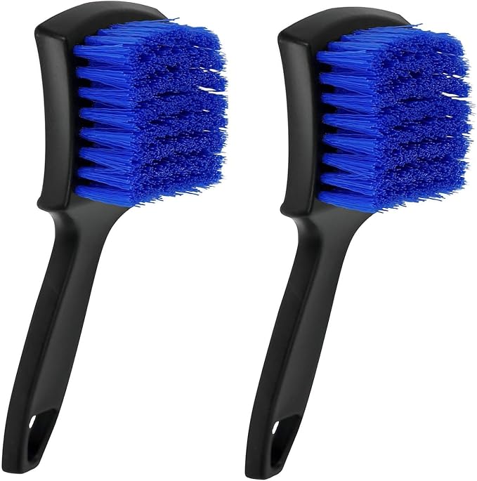 Carpet Brushes for Cleaning,2 Pack of Scrub Brush for Floor Mats, Cleaning Brush for Car Interior and Home, Simple and Practical (2, Blue)