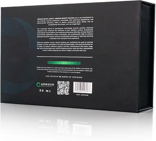 Armour Detail Supply - Armour Quartz Coating - Chemical & Scratch-Resistant Ceramic Coating for Cars, Chrome & Plastic Trim - 50ml