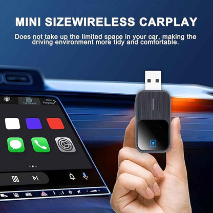 Wireless Carplay Adapter for Toyota fortuner 2019 2021, 2-in-1 Car Play Adapter Dongle Plug and Play Android Auto Fast Connection Convert Wired to Wireless,A/Black