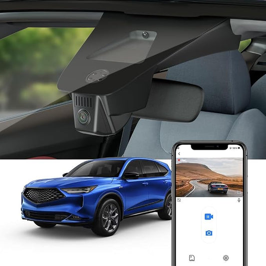 Fitcamx 4K Dash Cam Suitable for Acura MDX 2022 2023 2024 with Auto Dimming (4th Gen), OEM Factory Look, UHD 2160P Video, Built-in WiFi & APP, Loop Recording, G-Sensor, Easy to Install, 64GB Card
