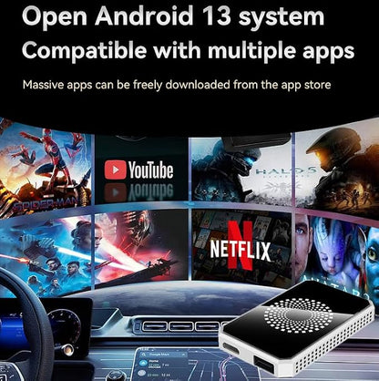 Autolink Pro 2026 Autolinkr Auto Linkr Pro Wireless Carplay 3in1 AI Box for Streaming Netflix/YouTube/TikTok,Watch Movies,Wireless Carplay Adapter Support USB Drive for iPhone 10+ & Android 13+