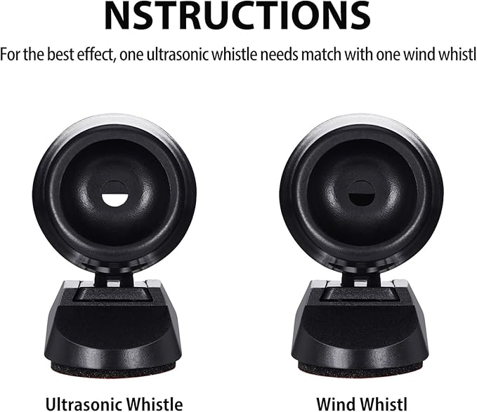 10 Pcs Deer Whistles Horns Deer Avoids Collisions Vehicles Wind Activated Ultrasonic Warning for Car Motorcycles(Black)