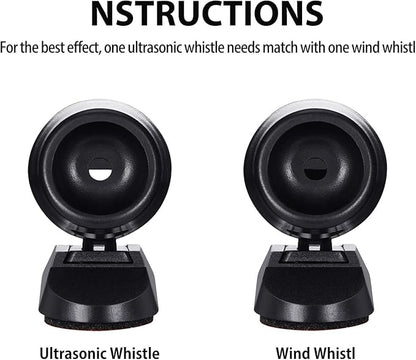 10 Pcs Deer Whistles Horns Deer Avoids Collisions Vehicles Wind Activated Ultrasonic Warning for Car Motorcycles(Black)