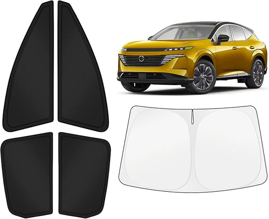 KUST Car Window Shades for Nissan Murano 2025-2026 Windshield Sun Shade Side Window Cover UV Block Privacy Protection Murano Accessories for Camping Blackout Rear Back Full Set 5PCS