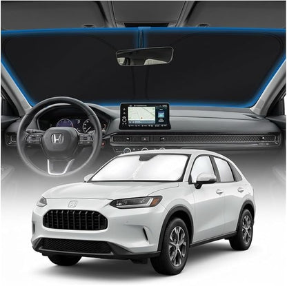 for Honda HRV Sun Shade Windshield Cover - Custom Fit HR-V Accessories 2023-2025 2026 Sunshade Foldable UV Protection & Heat Shield Sun Visor Accessories
