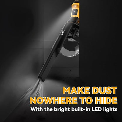 Cordless Vacuum for Dewalt Battery, 5 in 1 Handheld Electric Vacuum Cleaner with 500W Powerful Motor, 46 CFM Portable Hand Vacuum with Filtration HEPA for Floor, Carpet, Car (Battery Not Included)