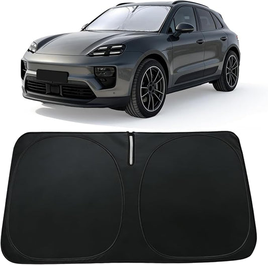 Windshield Sun Shade Custom-Fit for Porsche Macan 2014-2026 | Front Window Sun Visor Protector & Heat Shield, 240T Sunshade Protection Blocks UV Rays, Car Accessories