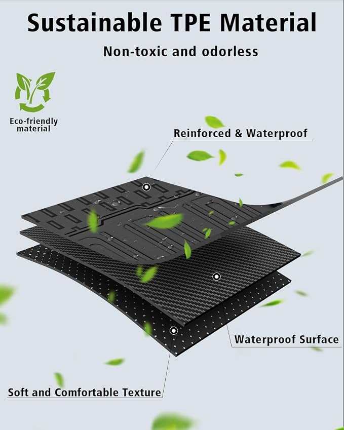 Floor Mats & Cargo Liner Custom Fit for Kia K4 Hatchback 2026 (Not for K4 Sedan) All Weather TPE Rubber Floor Liners Full Set Automotive Mat for K4 Hatchback Accessories
