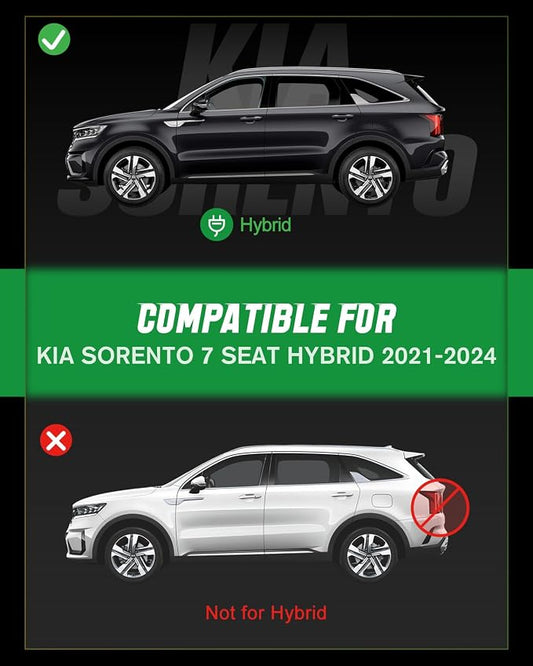 VIWIK Floor Mats for Kia Sorento 2024 2023 2022 2021, All Weather Protection Car Mats Custom Floor Liners for Sorento Hybrid 1st/2nd/3rd Row, TPE Rubber Car Accessories