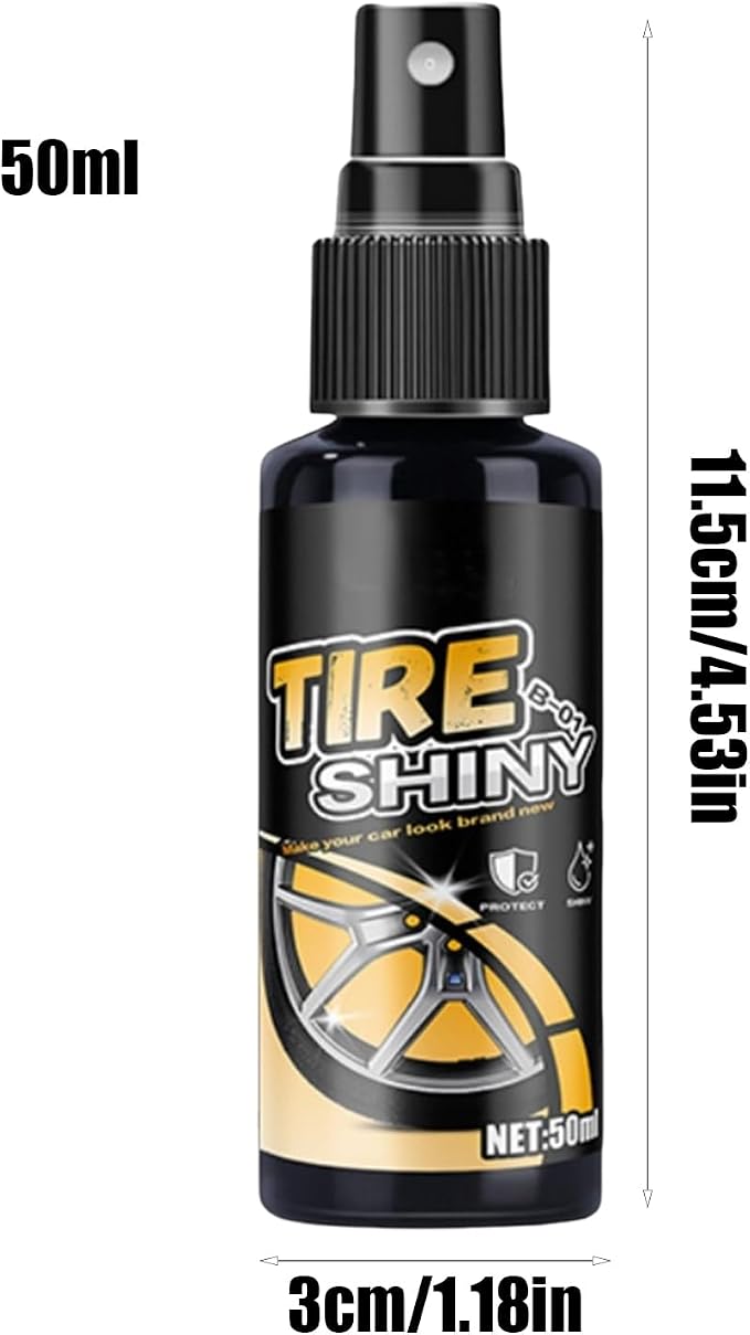 Tire Cleaner - Tire Shine Spray | Shine Protectant | 50ml/100ml Sturdy Rim Shiine Solution | Auto Tyre Polishing Coating Product for Truck Rv Sedan Vehicle Owners Maintenance Managers Road Trip