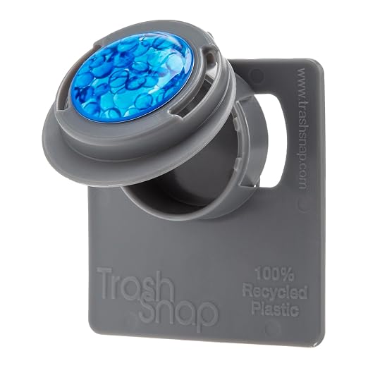 Reusable Bag Holders for Trash & Recycling | Eco-Friendly, Adhesive Clip System for Car, RV, Home, Travel, Boat | Recycled Plastic Blue Lagoon - 2 Pack