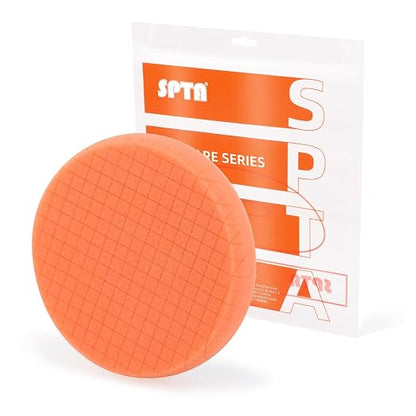 T40 Orange Medium-Cut Foam Polishing Pad, SPTA 1Pc 6.5 Inch Face for 6 Inch 150mm Backing Plate Compound Buffing Sponge Pads for Car Buffer Polisher Compounding, Polishing and Waxing -FPTSS6O