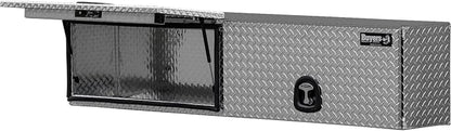 Buyers Products 1701351 Topsider Truck Tool Box, 16x13x72 Inch Diamond Tread Aluminum, Dual Flip-Up Doors, Locking Compression Latches, Weather Resistant, No-Drill Mount, Made in USA