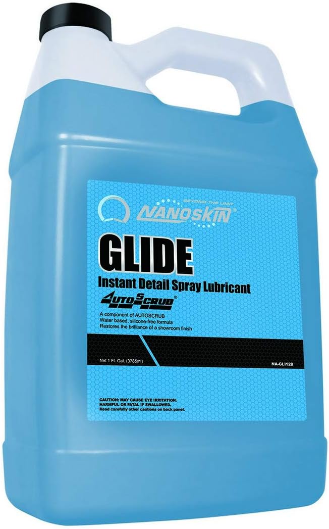 Nanoskin GLIDE Silicone Free Spray Detailer 1 Gallon - Use with Autoscrub/Clay Bar After Car Wash | Leaves No Residue Before Wax Sealant Coating | Automotive, Home, Garage, DIY & More | Concentrated