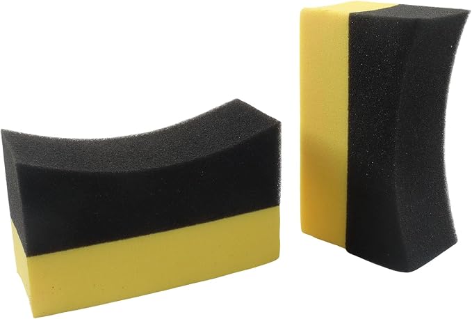 6 Pcs Wet Tire Shine Applicator Pad, Multi-Surface Polishing Sponges, Tire Applicator Dressing Shine Sponge for Car Glass, Painted Steel, Porcelain