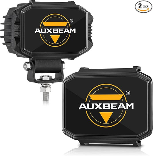 Auxbeam 4 Inch LED Pod Covers, Square Off Road Light Protective Covers, Black Cube Offroad Plastic Light Cover for Trucks Jeep