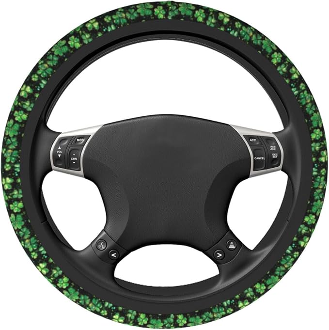St. Patrick's Day Steering Wheel Covers Non Slip Neoprene Universal 15 Inch Steering Wheel Protector Car Cover for Men Women