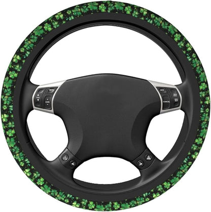 St. Patrick's Day Steering Wheel Covers Non Slip Neoprene Universal 15 Inch Steering Wheel Protector Car Cover for Men Women