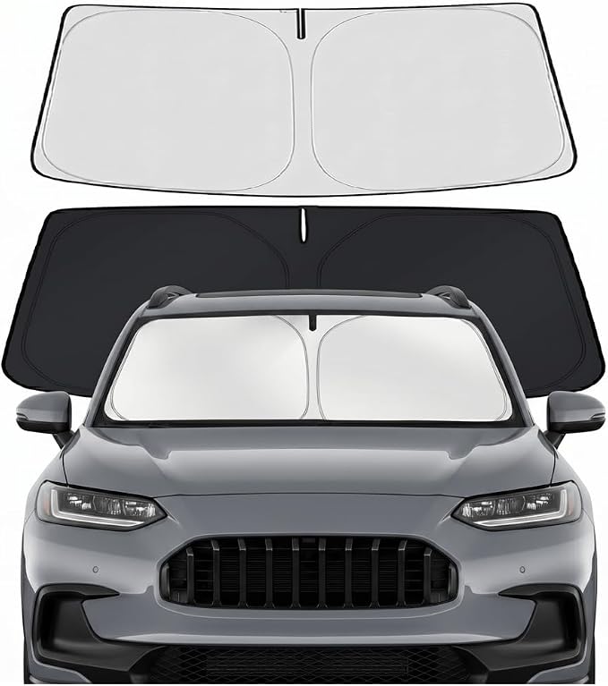 Custom Fit Windshield Sun Shade for Honda HRV HR-V 2023-2026 | Custom Fit Windshield Cover, Blocks UV Rays, Double-Layer Heat Shield, Durable Frame, Easy Fold & Storage