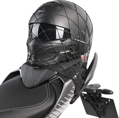Rhinowalk Motorcycle Luggage Net Cargo Net Helmet Luggage Net with Adjustable Metal Hooks for Motorcycles and Bicycles