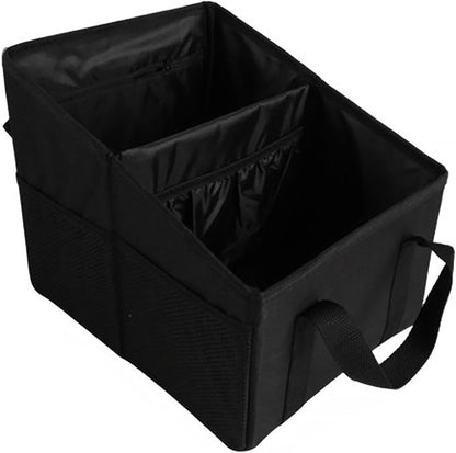 Trunk Organizer - Car Seat Organizer Front or Backseat Organizer for Travel, 16L Waterproof Foldable Car Organizer for SUV & Sedan, 1680D Oxford Polyester (black)