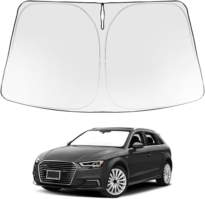 Proadsy 2026 Upgrade Front Windshield Sun Shade Foldable Sunshade Protector Custom Fit 2014-2020 Audi A3 Accessories