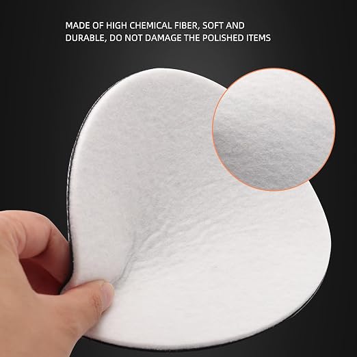 Glass Polishing Pad, SPTA 5 Pcs 5''(125mm) Car Glass Polishing Discs Microfiber Polishing Buffing Pad, Scratch Removal Kit for Correct Damaged Window Cleaning, Removing Stubborn Waterspots