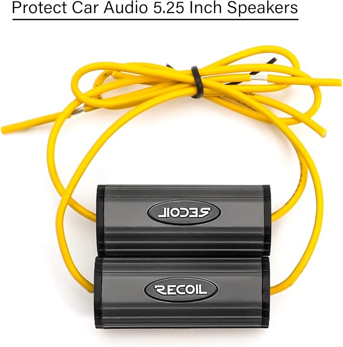 RECOIL BB-525 Bass Blocks Designed to Protect Car Audio 5.25 Inch Speakers, Eliminate Frequencies 0-800Hz at 4 Ohms, Pair