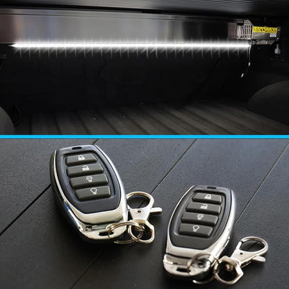 Syneticusa Power Retract Retractable Hard Ford F-150 Tonneau Cover for (2004–2026) 5.5' ft | 2025 f150 Bed Cover Keyless Auto-Retract Design | Low-Profile, Clamp-On Install, Corrosion-Free Matte Black