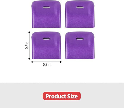 Jimen for JK Window Button Covers, 4PCS Center Console Window Switch Cover Interior Trim Kits Compatible with Jeep Wrangler JK & Unlimited 2012-2018, Aluminum Alloy (Purple)