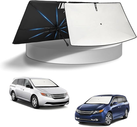 KUST Sun Shade Umbrella for Honda Odyssey 2011-2017 | Custom Fit Windshield Sunshade | Foldable Sunshade with Bendable Handle | Blocks Heat & UV Scratch Resistant Keep Your Car Cool Sunshield