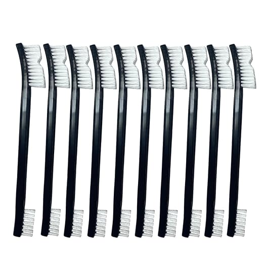 10-Pack Soft Bristle Brushes for Cars, Motorcycles & Households – Clean Engine Parts, Window Tracks & Bicycle Chains - Includes Grill Brush & Heat-Resistant Gun Cleaning Brushes