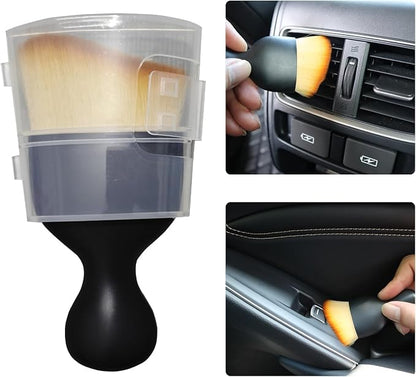Car Interior Detailing Brush Soft Bristle Detail Brushes,Dash Duster Cleaning Brush,Car Accessories for Women/Men,Interior Cleaning Tool for Automotive,Truck,SUV,RV(Yellow)