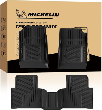 Michelin Vehicle Mat, All-Weather TPE Custom Fit Liner for Chevy Colorado/GMC Canyon Floor Mats 2015-2022(Crew Cab fit Carpet Floor), Premier