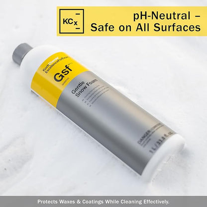 KOCHCHEMIE Gentle Snow Foam - pH Neutral Pre-Cleaning; Works With Foam Cannons & Sprayers; Manual Washing Shampoo; Safe on Existing Wax & Sealed Surfaces; Unique Cherry Fragrance (1 Liter) (Pack of 2)