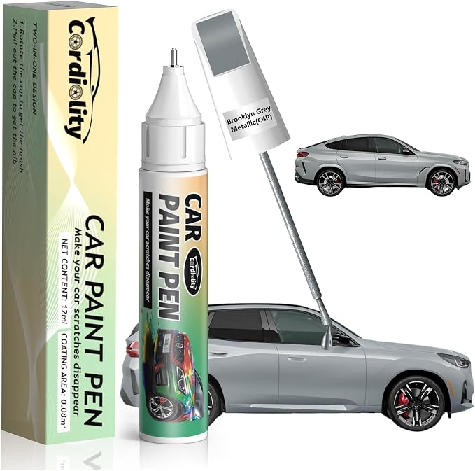 C4P Brooklyn Grey Metallic Touch Up Paint for BMW, Color Accurate Car Paint Scratch Repair Pen, Quick & Easy Fix Automotive Chips and Nicks