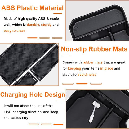 Center Console Organizer Tray Compatible with 2026 2025 2024 2023 Mazda CX-50 Armrest Organizer Tray Secondary Storage ABS Plastic Accessories (NOT FOR CX-5)