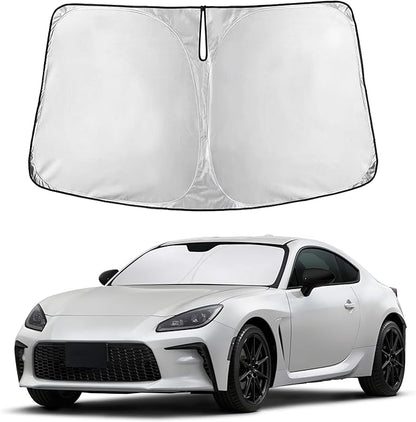 EcoNour Windshield Sunshade Compatible for Toyota 86 2017-2019 2020 2021, Sun Visor for Front Windshield & Window Sun Shade Cover, UV Heat Blocker & Protector, Car Accessories