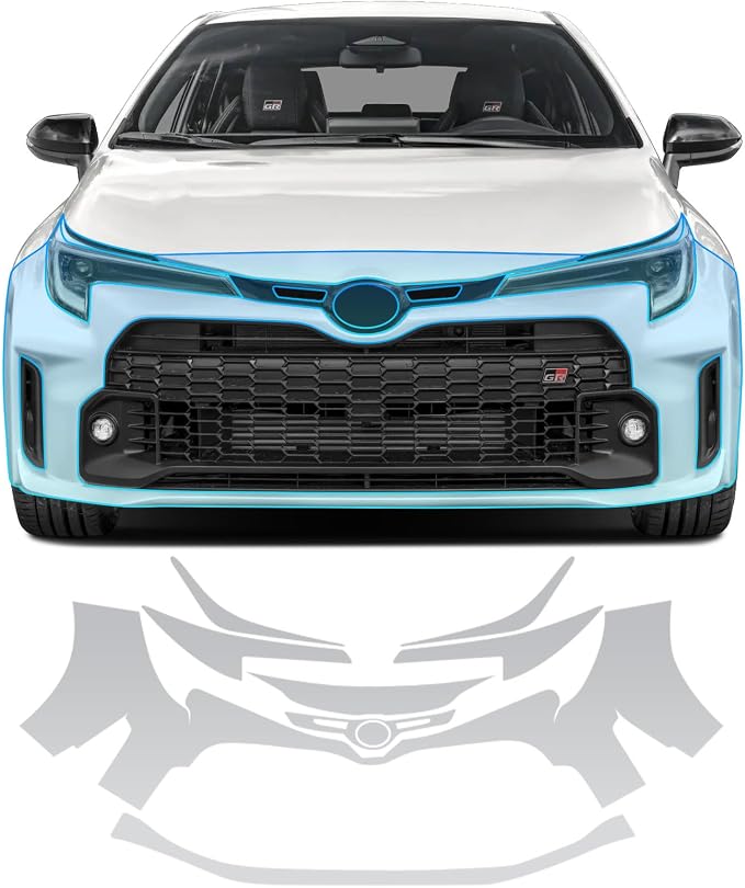 for Toyota Corolla GR 2023-2024 TPU Clear 9Mil Pre-Cut Paint Protection Film Car Vinyl Wrap,PPF Transparent Protective Anti-Scratch Self Adhesive Waterproof Car Wrap Film,for Front