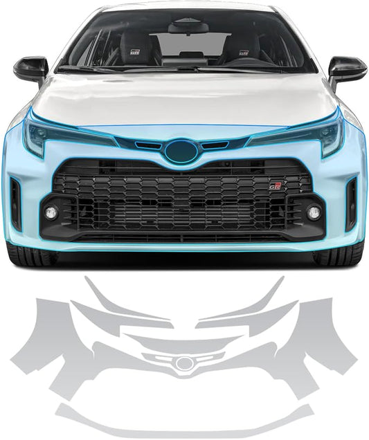 for Toyota Corolla GR 2023-2024 TPU Clear 9Mil Pre-Cut Paint Protection Film Car Vinyl Wrap,PPF Transparent Protective Anti-Scratch Self Adhesive Waterproof Car Wrap Film,for Front