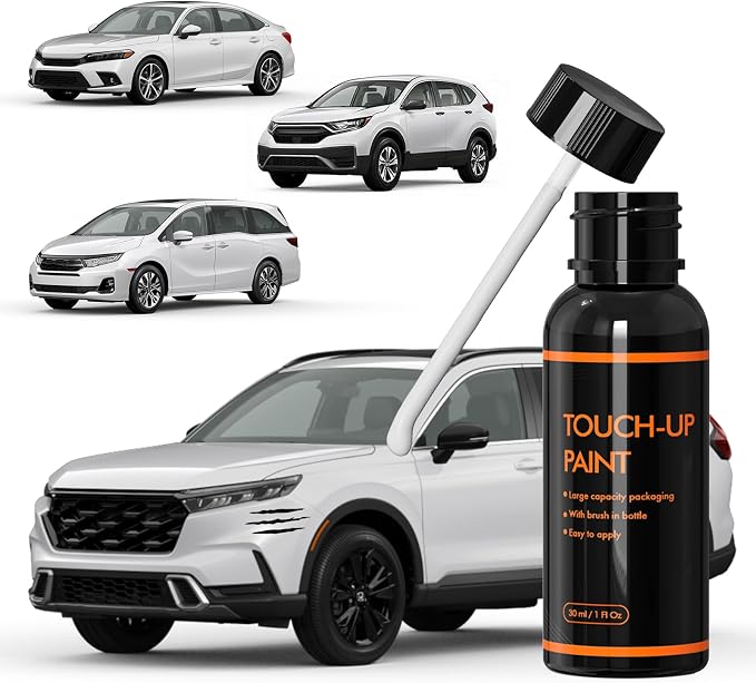 NH883P Platinum White Pearl Touch Up Paint for Honda, DIY Car Paint Scratch Repair Kit, Automotive Paints, Quick & Easy Fix Scratch Repair for Civic/CR-V/Odyssey/Accord/Pilot/HR-V/Fit/Passport