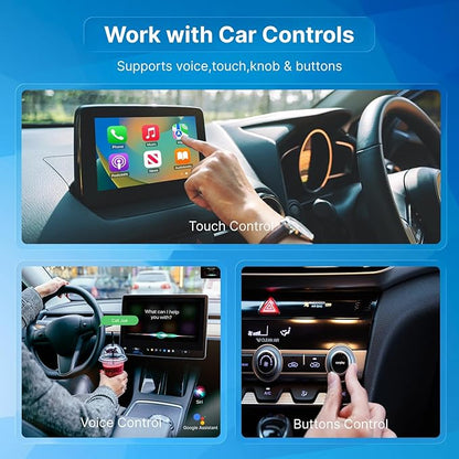 Wireless CarPlay & Android Auto Adapter, Wired to Wireless CarPlay Converter, Mini True Wireless Design, Aluminum & Glass Build, Dual 5G Chip, OTA Updates, USB Plug & Play