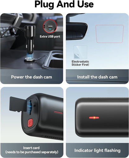 REDTIGER F9 Lite 4K Dash Cam Front, ADAS, Built-in WiFi APP Control Dash Camera for Cars, 2160P UHD Mini Car Dash Cam with GPS, Night Vision, G-Sensor, 24H Parking Monitor (SD Card Not Included)