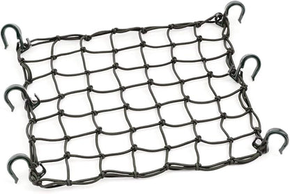 PowerTye 50152 Black 15inX15in Cargo Net featuring 6 Adjustable Hooks & Tight 2inx2in Mesh