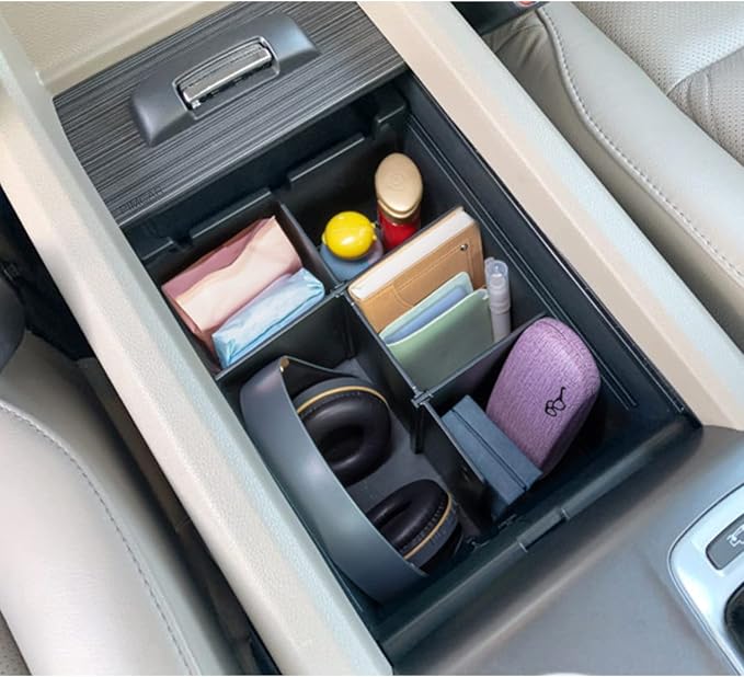 PIMCAR Compatible with Honda Pilot 2016-2022/Honda Ridgeline 2017-2023/Honda Passport 2019-2023 Center Console Organizer Insert Armrest Divider Accessories