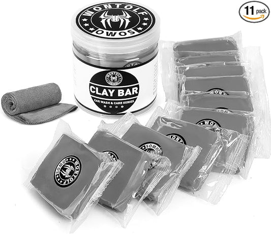Wontolf 10 Pack Clay Bars Auto Detailing Premium Grade Magic Clay Bar Kit Car Detailing Kit with Washing and Adsorption Capacity for Car Detailing Car Wash Clean 10x50g Gray