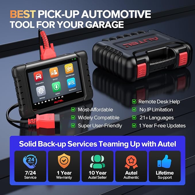 Autel MaxiCheck MX808S OBD2 Diagnostic Scan Tool, 2026 Bidirectional Scanner 3000+ Active Test 11OS as MK900 MK900BT MX900, US Ver. of MaxiCOM MK808S MK808Z, 28+ Service, OE All Systems Scan, FCA