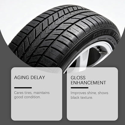 No-Wipe Tire Cleaner & Dressing Spray – Restores Deep Matte Black Finish, Protective Shine with Long-Lasting Rain-Resistant, Dry-to-Touch Formula