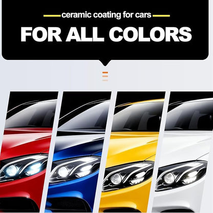 500ML Ceramic Coating for Cars: Quick Effect Coating Agent for Car Motorcycles Trucks & RVs - Extreme Hydrophobic Water Beading & Deep Gloss Shine for Long-Lasting Polish Spray Wax（2pack）
